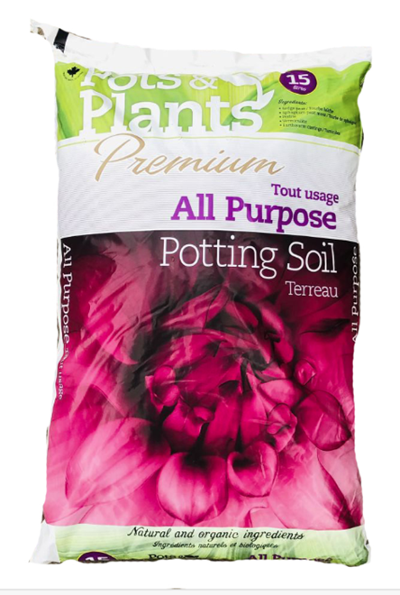 SOIL POTS & PLANTS  15L  STERILIZED