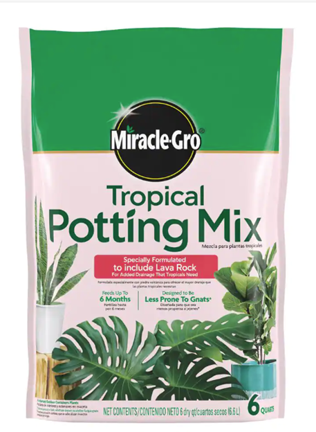 SOIL TROPICAL POTTING MIX MIRACLE GRO 8.8 L