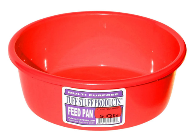 FEED PAN TUFF STUFF 5QTS - RED