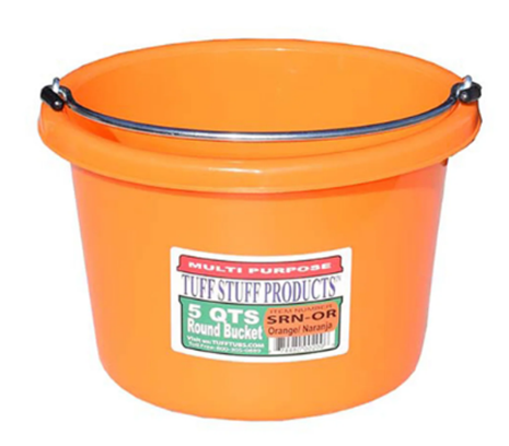 BUCKET TUFF STUFF ROUND 5QTS - ORANGE
