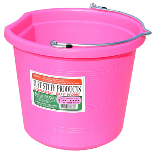 BUCKET TUFF STUFF FLAT BACK 20QTS (5 GAL) PINK