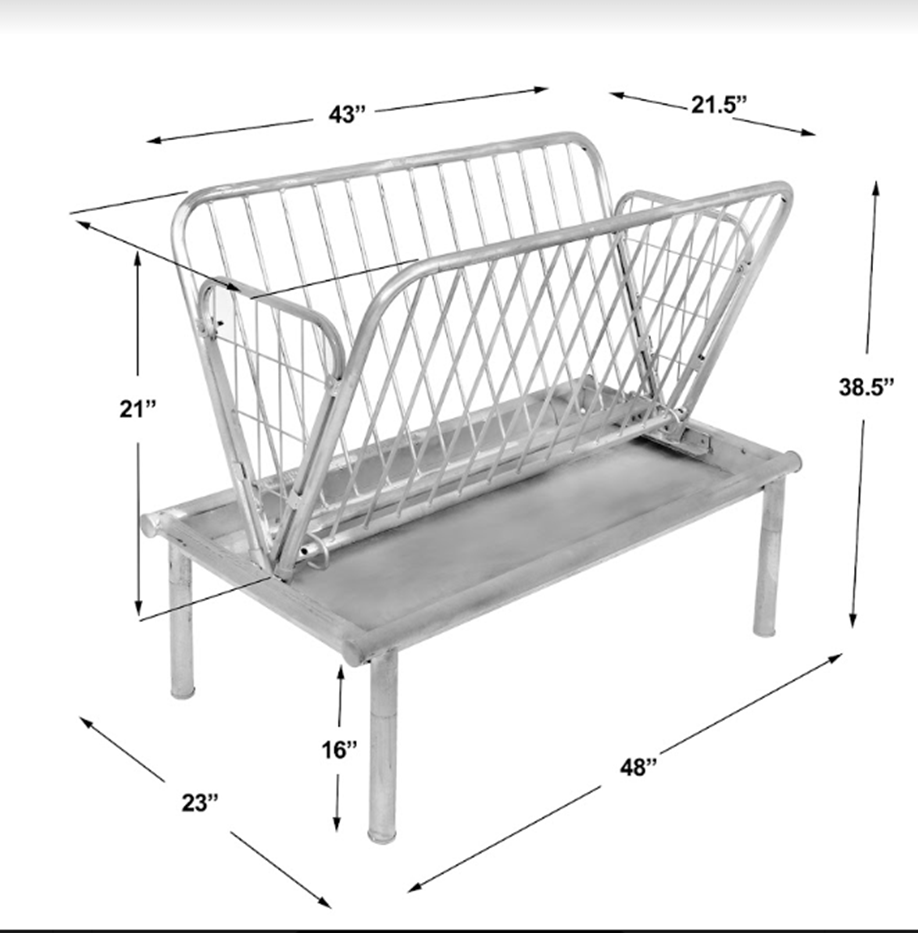 FEEDER GALVANIZED SHEEP 4' NO ROOF