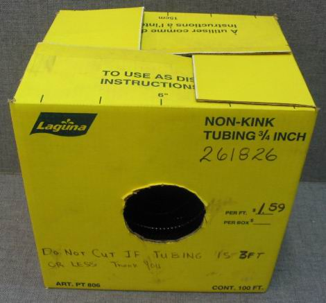 POND PIPE NON-KINK PVC BLK RIBBED OUTER 3/4" ID /FOOT