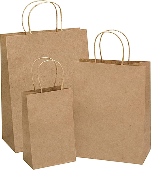 PAPER BAG WITH HANDLE 13X9X15 150