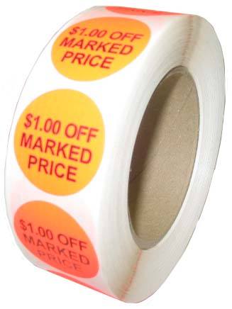 LABEL "$1.00 OFF" 1000/RL