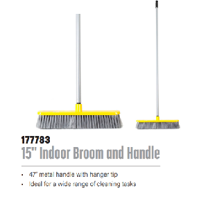 BROOM INDOOR  15"  METAL HANDLE