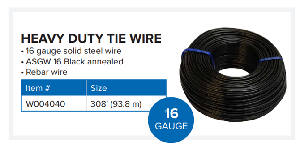 WIRE BLACK ANNEALED Rolls 16 GUAGE