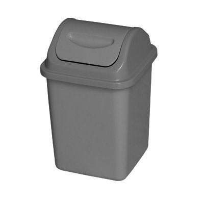 GARBAGE CAN DURAPLUS GREY 10L W/ LID