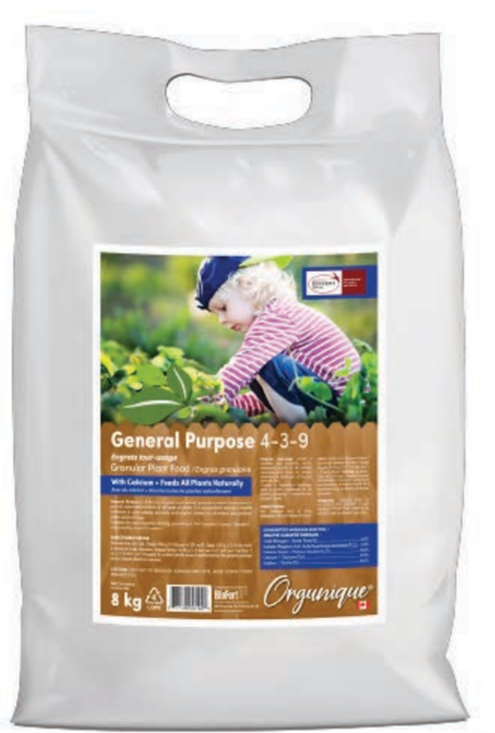 GENERAL PURPOSE 4-3-9- GRANNULAR - 8KG ORGANIC