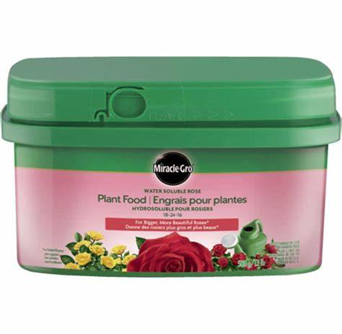 MIRACLE GRO 18-24-16 WATER SOLUBLE ROSE PLANT FOOD 500G