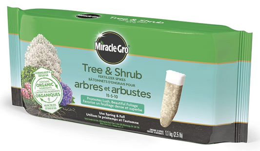 MIRACLE-GRO TREE & SHRUB FERTILIZER SPIKES 15-5-10 10PACK