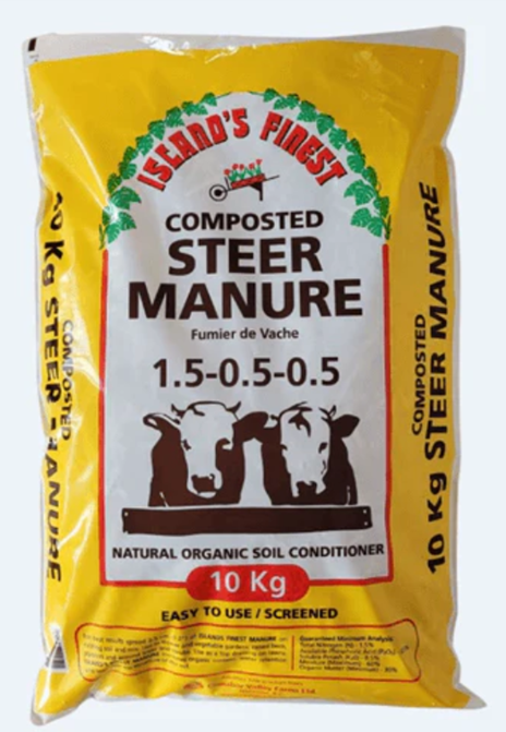 MANURE - STEER - 10KG COMPOSTED ISLAND FINEST