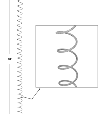 FEEDER ROUND BALE PANEL SPIRAL CONNECTORS   (1055)