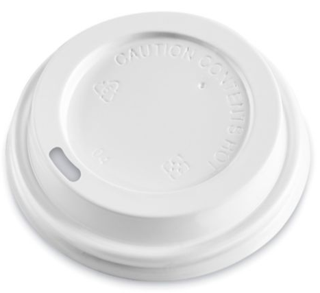 WHITE LID FOR 08 OZ CUPS