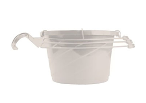 HANGING BASKET PLASTIC WHITE 10"