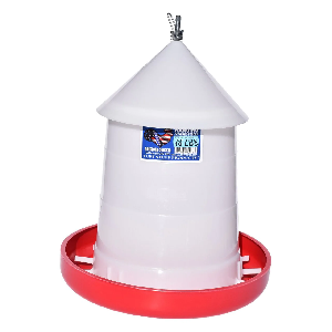 CHICKEN FEEDER W/ COVER 18 lbs.