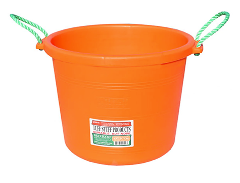 MUCK BUCKET TUFF STUFF 70QTS -Orange