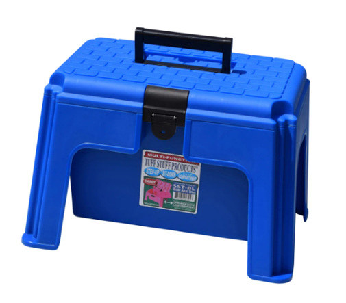 CADDY TOOL BOX /STEP STOOL TUFF STUFF - BLUE