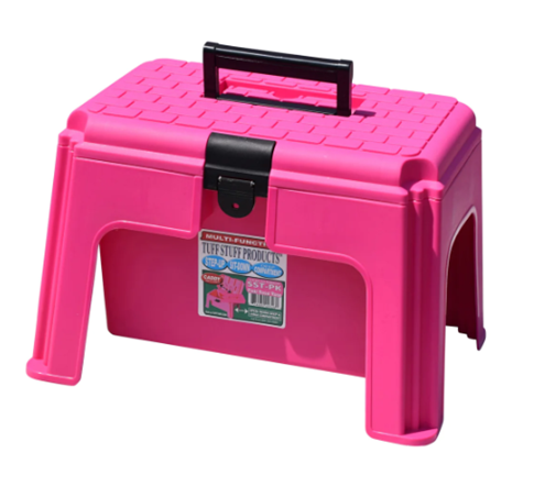 CADDY TOOL BOX /STEP STOOL TUFF STUFF - PINK