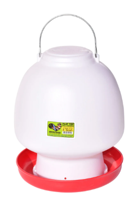 POULTRY  DRINKER TUFF STUFF FLAT TOP BALL 3.1 GAL