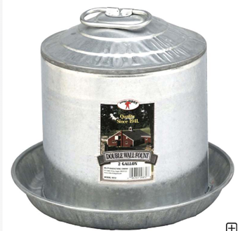 WATERER POULTRY LITTLE GIANT 2GAL DOUBLE WALL FOUNT