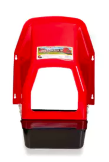 NESTING BOX - DELUXE PLASTIC LITTLE GIANT ( RED/ BLACK BOTTOM )