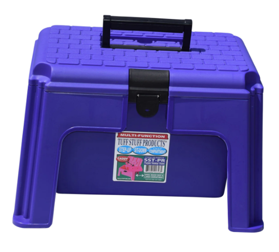 CADDY TOOL BOX /STEP STOOL TUFF STUFF - PURPLE