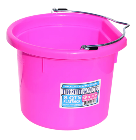 BUCKET TUFF STUFF FLAT BACK 8 QTS - PINK