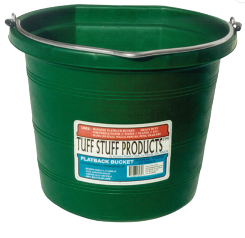 BUCKET TUFF STUFF FLAT BACK 8 QTS - GREEN