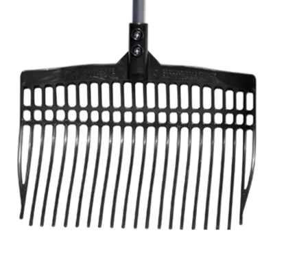 SUPER RAKE TUFF STUFF W/ALUMINUM HANDLE - BLACK