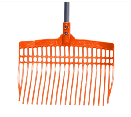 SUPER RAKE TUFF STUFF W/ALUMINUM HANDLE - ORANGE