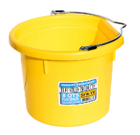 BUCKET TUFF STUFF FLAT BACK 8 QTS - YELLOW