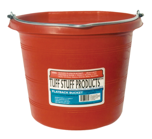 BUCKET TUFF STUFF FLAT BACK 5GAL - RED