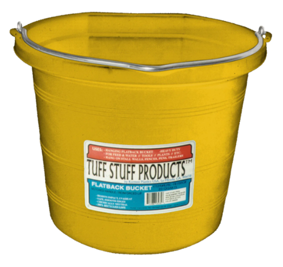 BUCKET TUFF STUFF FLAT BACK 20 QTS - YELLOW