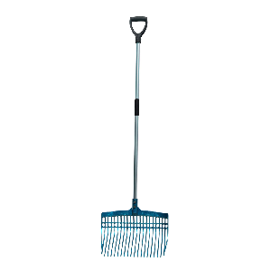 SUPER RAKE TUFF STUFF W/ALUMINUM HANDLE  - AQUA