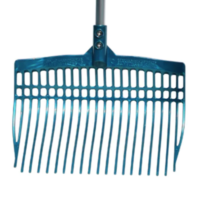 SUPER RAKE TUFF STUFF W/ALUMINUM HANDLE - AQUA