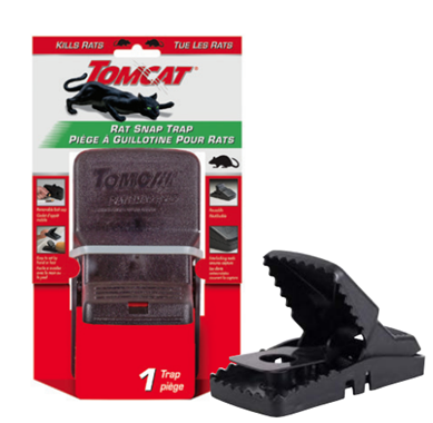 SNAP TRAP RAT SINGLE BLACK PLASTIC TOMCAT