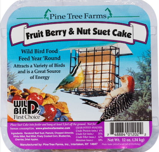 SUET PINE TREE FRUIT BERRY NUT 340G