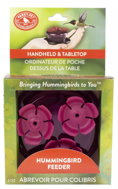 PERKY PET HUMMINGBIRD FEEDER HANDHELD PURPLE 2 OZ