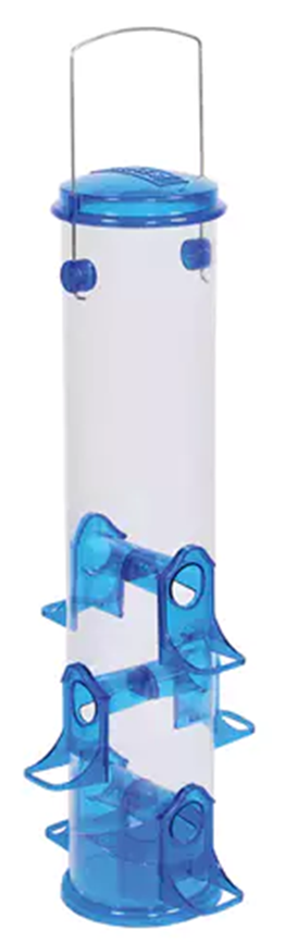 PERKY PET SEED TUBE FEEDER JUMBO 3.1 LBS GREEN/BLUE - PERKY PET