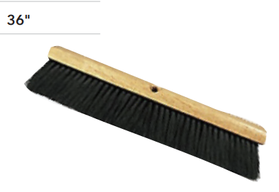 BROOM PUSH GARAGE 18" (HEAD ONLY) RED BRISTLES