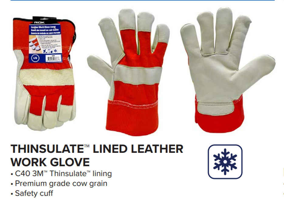 GLOVES LEATHER THINSULATE