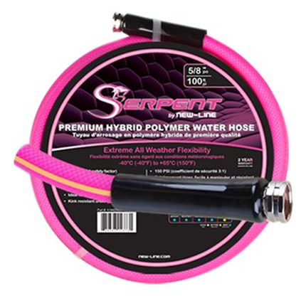 HOSE SERPENT  GARDEN Pink  5/8 X 50' C/W ENDS 150 PSI