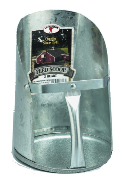 FEED SCOOP GALVANIZED 3 QT