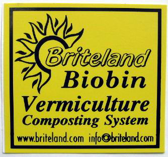 WORM COMPOSTER PART BIOBIN LABEL DECAL