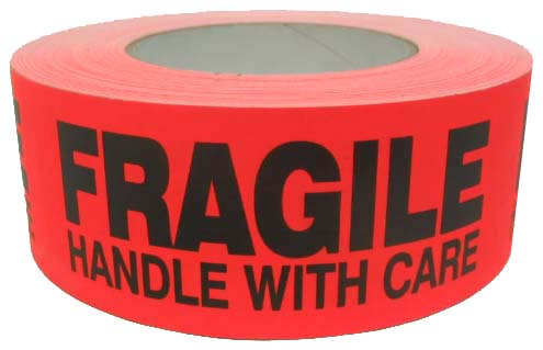 LABEL FRAGILE 2X5" 500