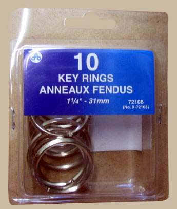 KEY RINGS 1 1/4" PKG/10