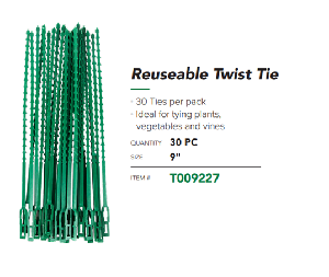 TIES TWIST REUSABLE GREEN