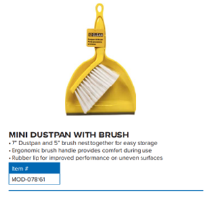Mini dustpan w broom  yellow
