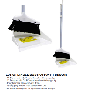 dustpan w broom  white